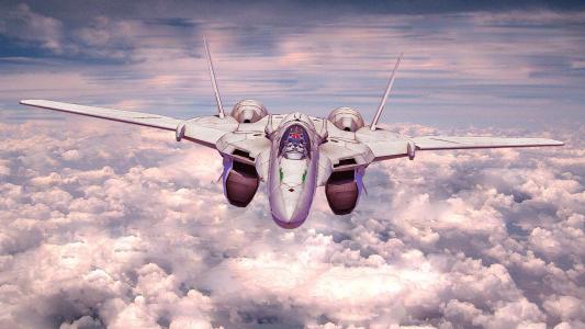 云，战斗机，航空，天空，macross边境