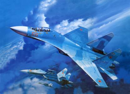 战斗机，航空，空军，苏-27，飞机