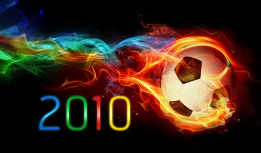 球，彩虹，油漆，火，足球，冠军2010年，黑色的背景
