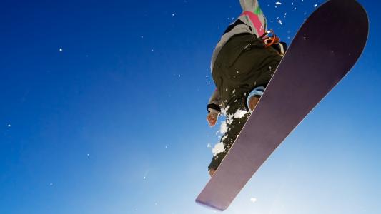 自由式，滑雪板，天空