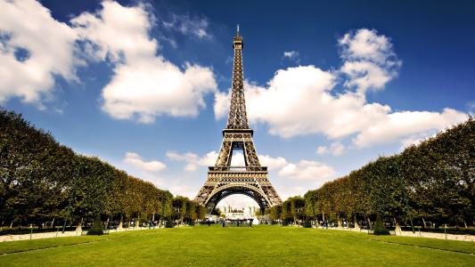 巴黎，塔，绿色的胡同