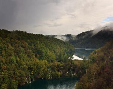 克罗地亚，十六湖，美丽，湖泊，森林，绿化，瀑布