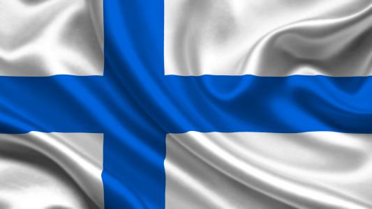 芬兰，国旗，3d，芬兰，国旗