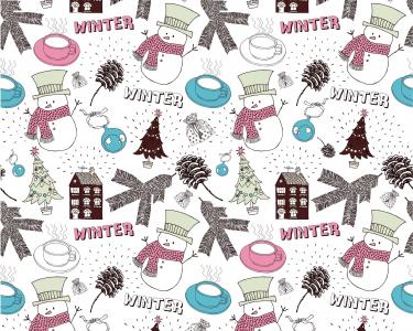 房子，袋，圣诞节，球，新年，冬天，雪人