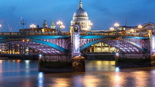 黑衣修士，伦敦，英格兰，tamesi，河，桥梁