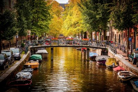 阿姆斯特丹，荷兰，荷兰，城市，桥梁