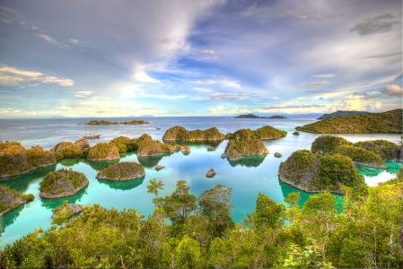 印度尼西亚，热带，小岛，美丽，海洋