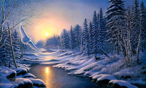 詹姆斯·梅格，冬至，风景，冬天