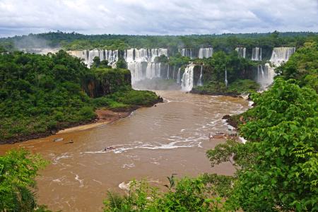 瀑布，巴西，河，景观，伊瓜苏，性质