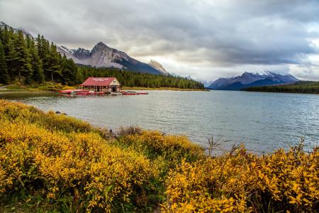 加拿大，大自然，湖泊，山脉，美丽