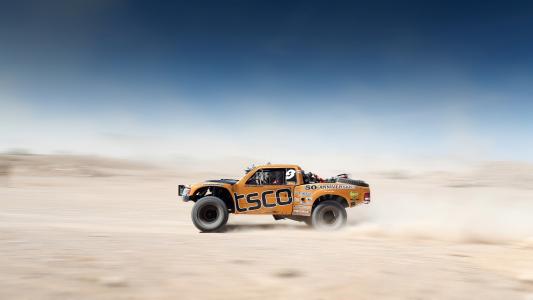 竞争，模糊，橙色，沙漠，团队，运动，天空，越野，薄荷400，沙漠比赛，汽车