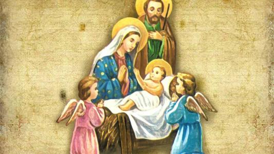 耶稣，玛丽，天使，新年，假期，圣诞节