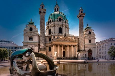 奥地利，维也纳，大教堂，美容，雕塑，水