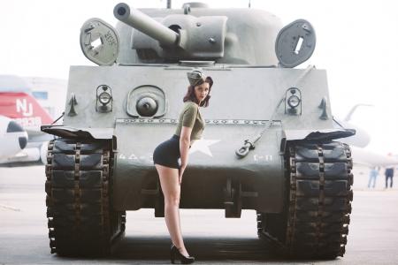 坦克，女孩，复古