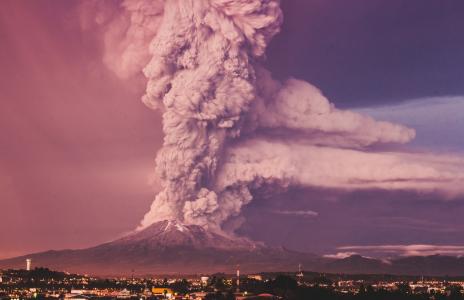 火山，智利，城市