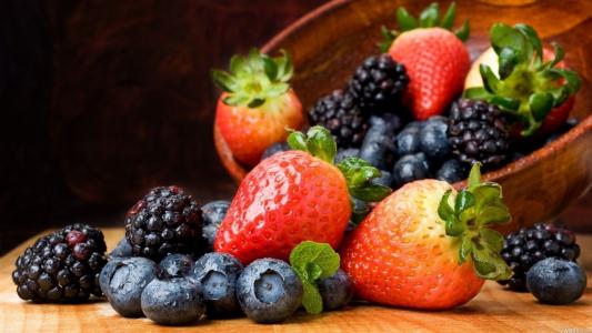 草莓，水果，静物，浆果