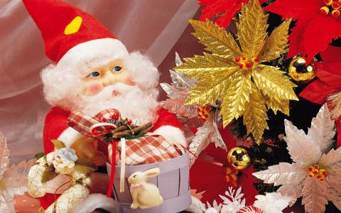 鲜花，新的一年，圣诞老人，玩具，礼品，圣诞节