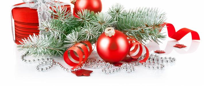 分支，针，圣诞装饰品，礼物，假期，新的一年