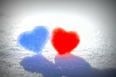 雪，冰，红，蓝，爱