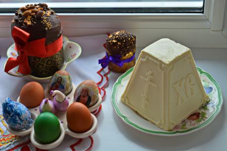 照片组成，复活节，蛋糕，鸡蛋