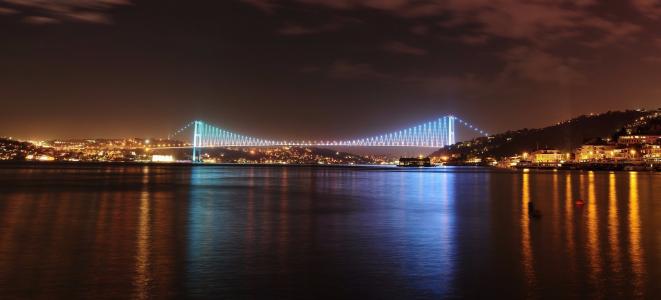 城市，伊斯坦布尔，土耳其，桥梁