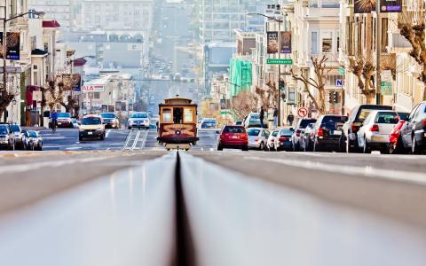 电车，旧金山，街道