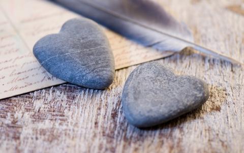 心情，爱情，石头，鹅卵石，心脏，心脏