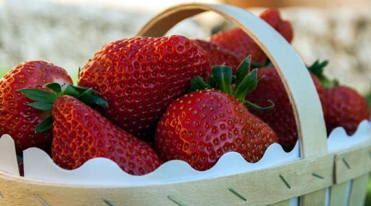 食物，草莓，草莓，篮子，浆果