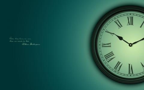 时钟，时间，文字，莎士比亚，表达，绿色