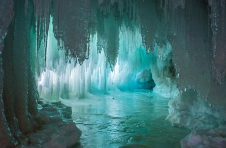 洞穴，性质，冰，水，冰柱