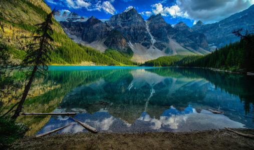 山，大自然，加拿大，湖，美丽