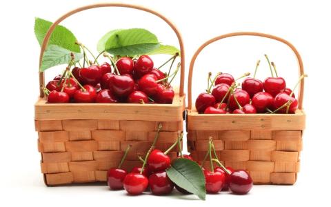 篮子，樱桃，红色，浆果