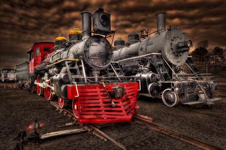 机车，铁路，蒸汽