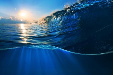 海，波浪，水，太阳