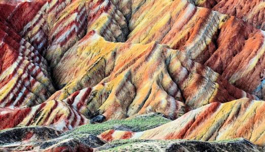 彩色岩石，张掖邓克西亚，中国