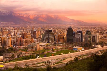 智利，城市，山脉