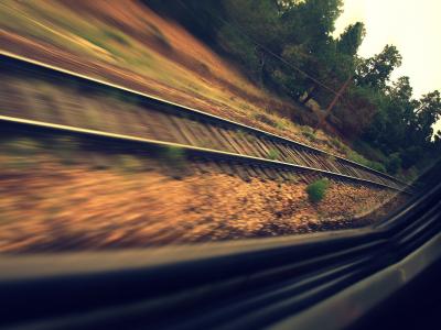火车，窗口，铁路，睡眠者，道路，森林，速度