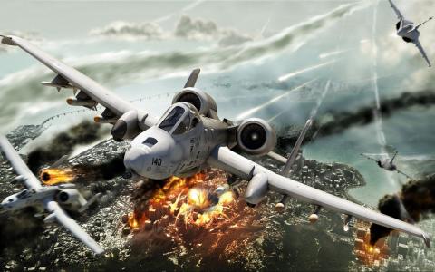 飞机，Sturmovik，美国，战争，战斗
