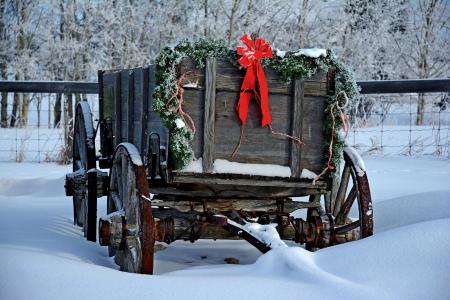 旧车，圣诞节，装饰品，冬天，雪，弗兰克·金