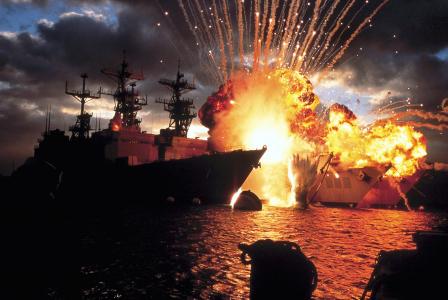 电影，珍珠港，船只，爆炸