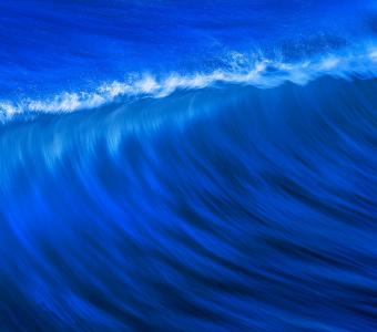 波浪，蓝色，海