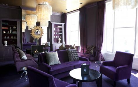 设计，室内，家具，房间，风格，紫色