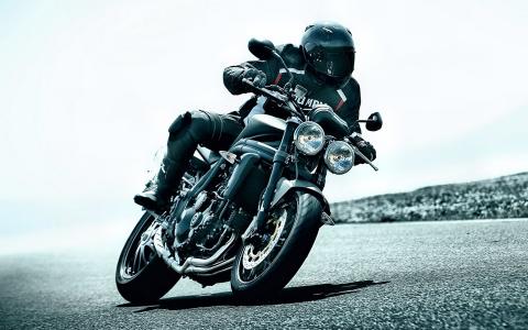 摩托车，自行车，黑色和白色背景，路，速度