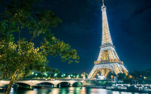 巴黎，法国，城市，巴黎，法国，河，干草，桥，路堤，埃菲尔铁塔，塞纳河，河，艾菲尔铁塔