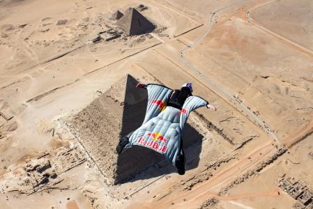 金字塔，吉萨，埃及，伞兵，头盔，翅膀，沙漠