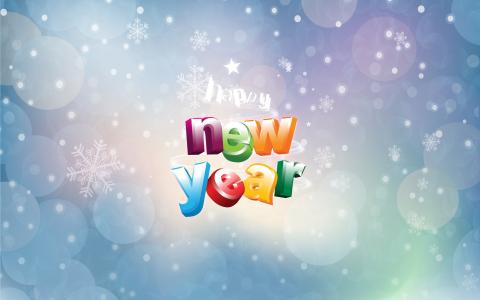 题词，界，雪花，背景，祝贺，新年，新年壁纸