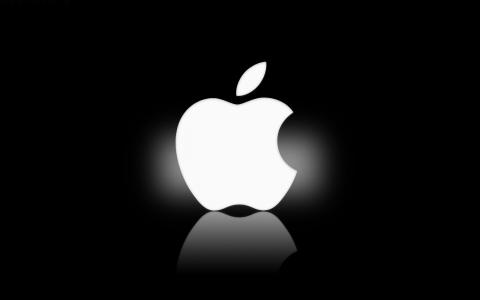 苹果，背景，白，苹果，黑色，公司，会徽