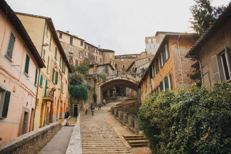佩鲁贾，意大利，楼梯，渡槽