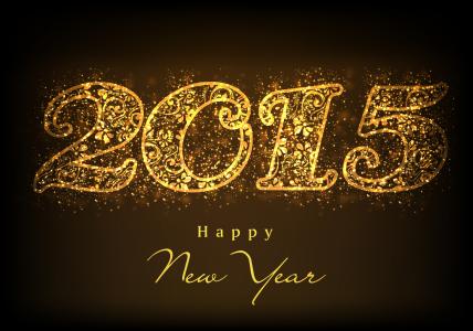 新的一年到2015年，新年快乐，假期