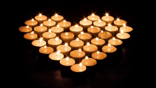 灯，蜡烛，浪漫的心脏